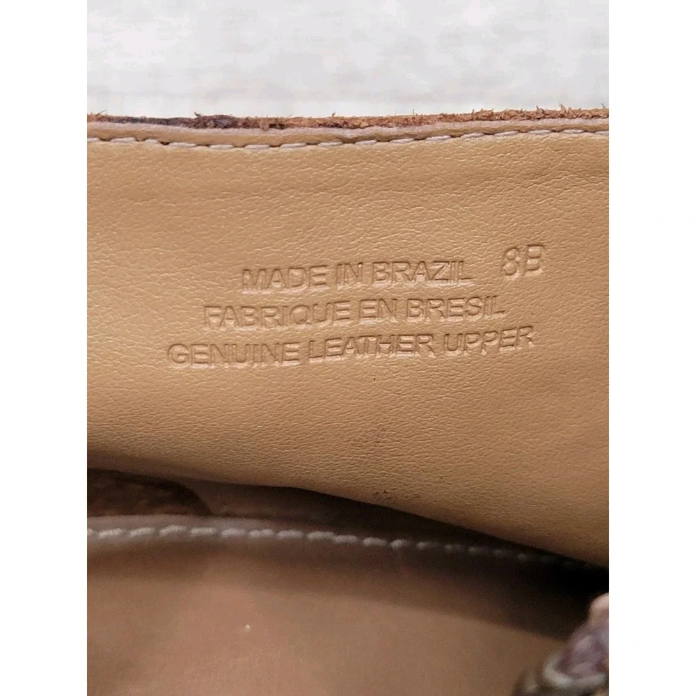 Schuler & Sons Philadelphia Leather Ankle Boots Women's Size 8B Brown Zip Up
